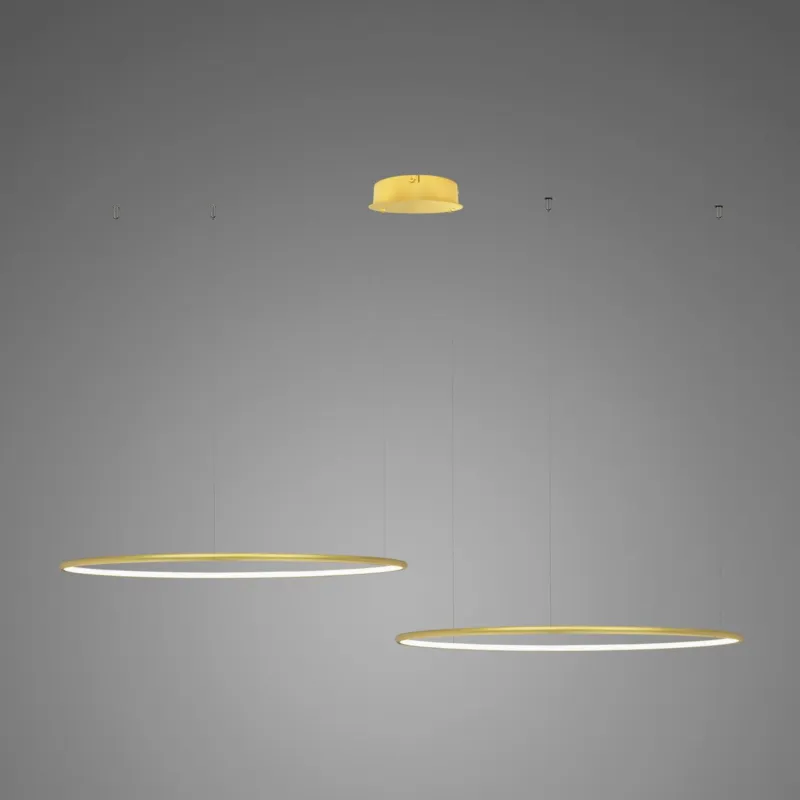 Lampa wisząca Ledowe Okręgi No.2 60 cm 3000K złota Altavola Design Niska cena