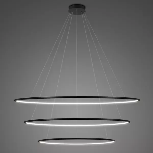 Lampa wisząca Ledowe Okręgi No.3 120 cm 4000K czarna 113W Altavola Design Taniej