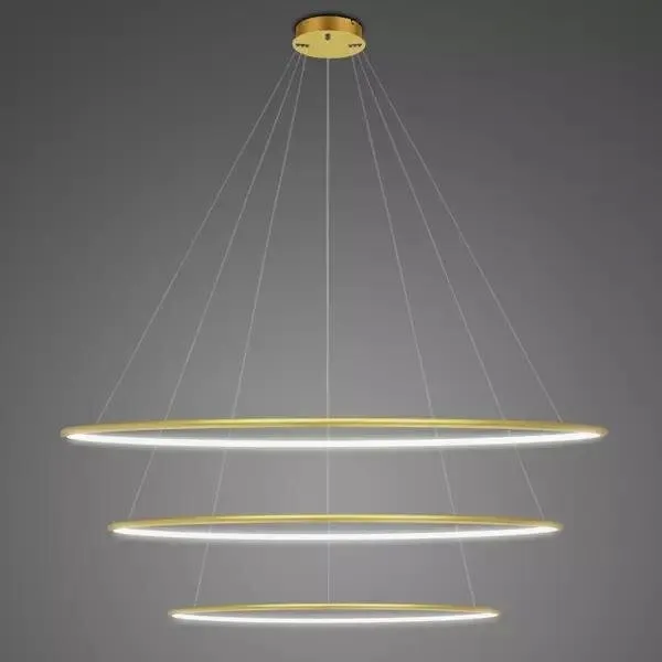 Lampa wisząca Ledowe Okręgi No.3 120 cm 4000K złota 113W Altavola Design Nowy