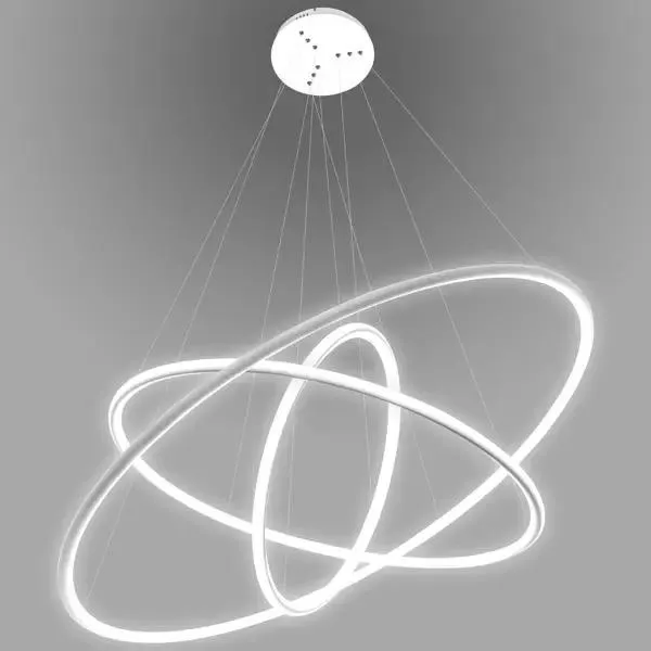 Zamów dziś Lampa wisząca Ledowe Okręgi No.3 80 cm 3000K biała ściemnialna 99W Altavola Design
