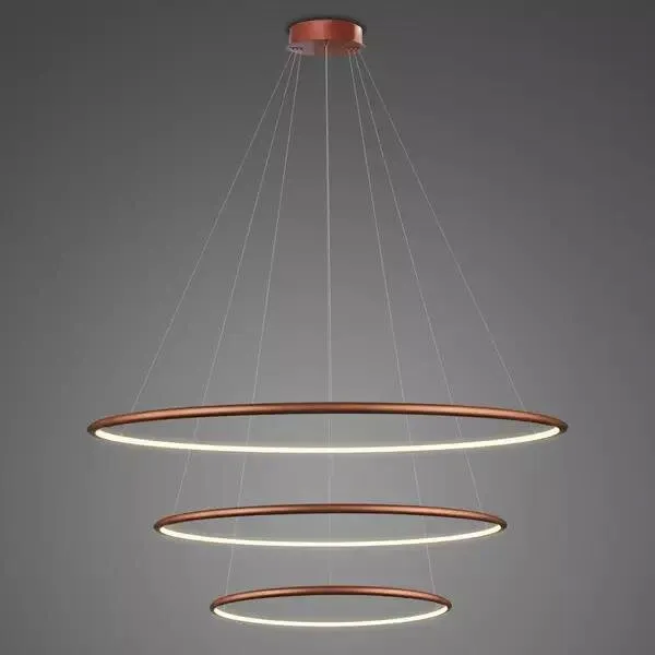 Wysoka jakość Lampa wisząca Ledowe Okręgi No.3 miedziany 80cm - Altavola