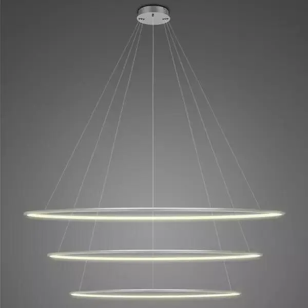 Lampa wisząca Ledowe Okręgi No.3 srebrny 150cm - Altavola Szybka dostawa