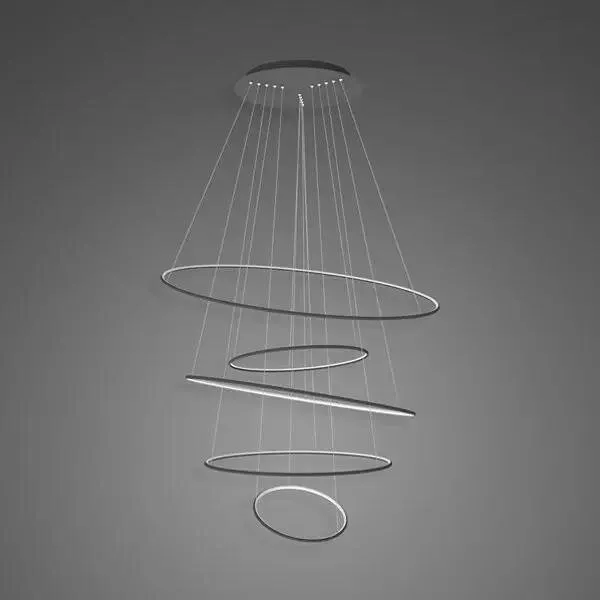 Kup online Lampa wisząca Ledowe Okręgi No.5 czarny 180cm - Altavola