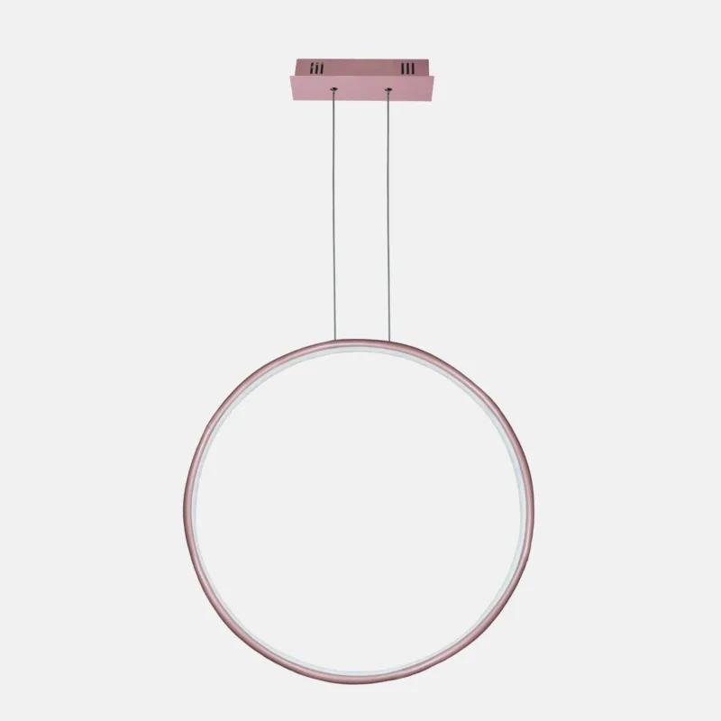 Bezpieczna płatność Lampa wisząca Ledowe Okręgi różowe złoto 100cm - Altavola