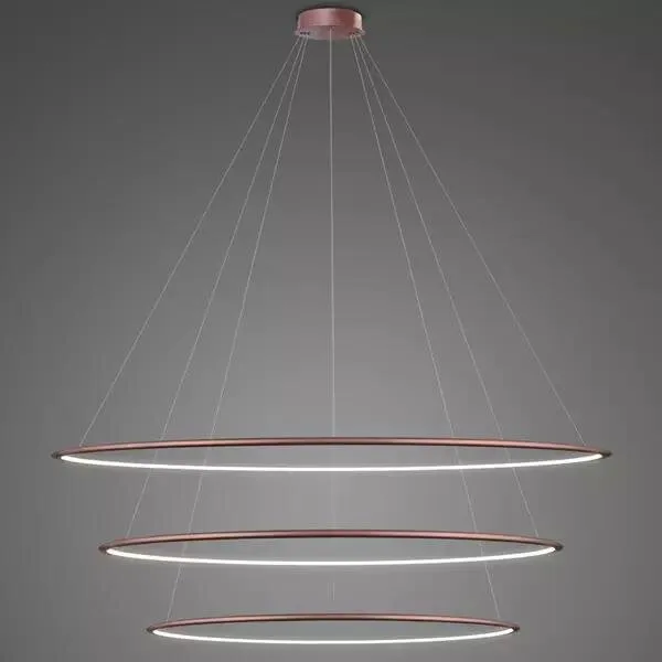 Kup teraz Lampa wisząca Ledowe Okręgi różowe złoto 150cm - Altavola