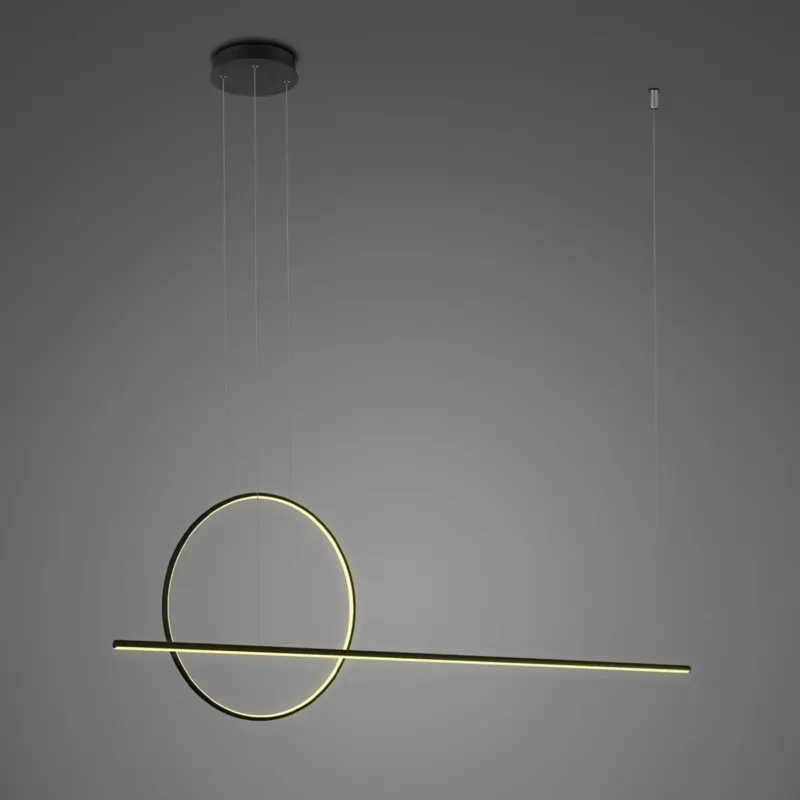 Promocja Lampa wisząca Linea No.2 120x40 cm czarna 4000K ściemnialna 30W Altavola Design