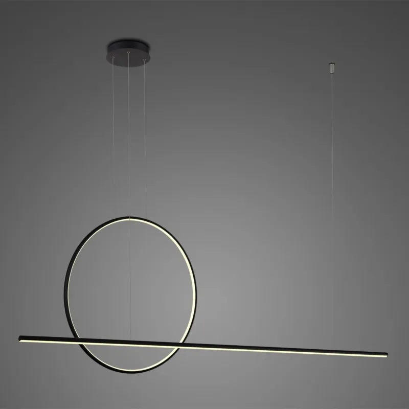 Hit sprzedaży Lampa wisząca Linea No.2 60 cm czarna 3000K 40W Altavola Design