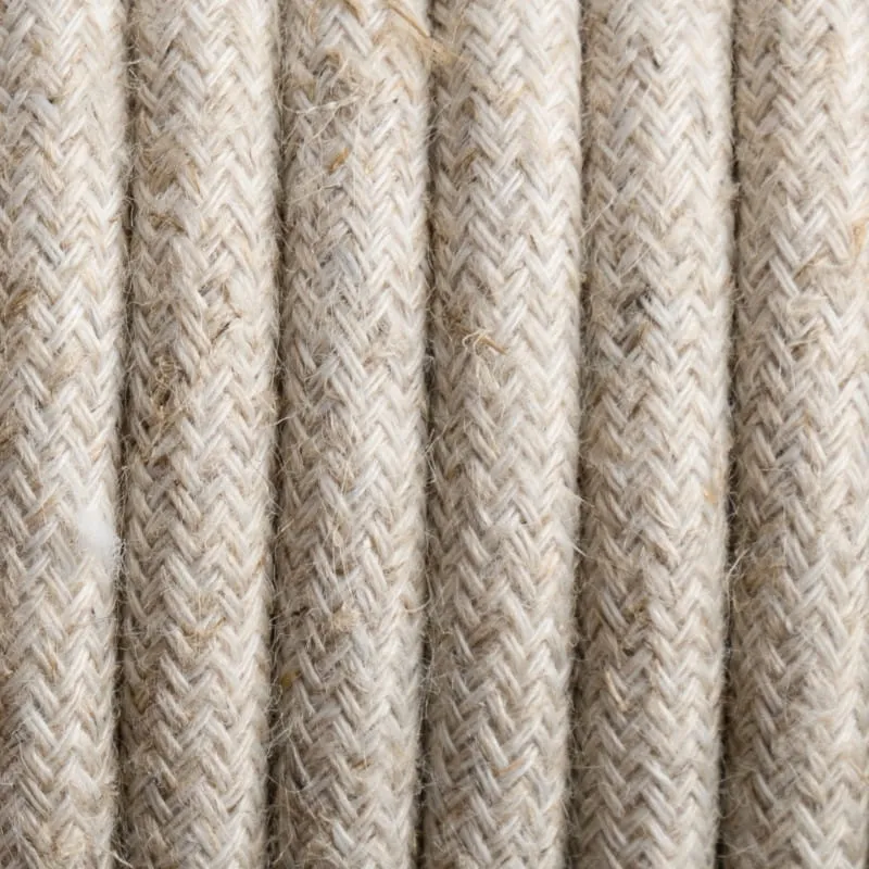 Beżowy kabel w oplocie lnianym L01 dwużyłowy 2x0.75 - Kolorowe Kable Akcesoria Oferta