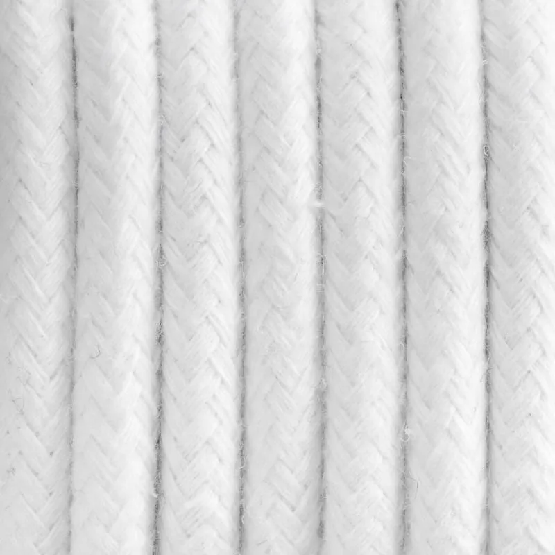 Biały kabel w oplocie bawełnianym B09 biała perła trzyżyłowy 3x1 - Kolorowe Kable Akcesoria Oferta