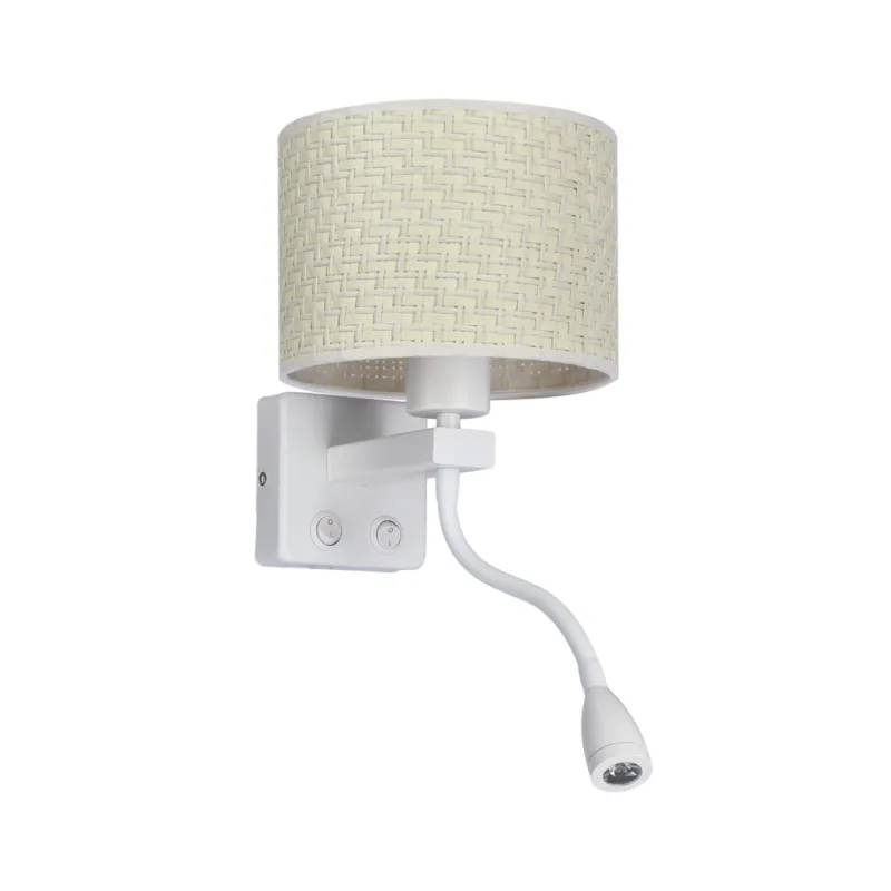 Zniżka Klosz Candellux Polo biały abażur tkanina 2×E27