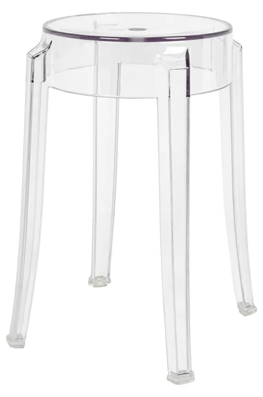 Stołek CHARLES 46 transparentny poliwęglan – King Home Wyjątkowa oferta