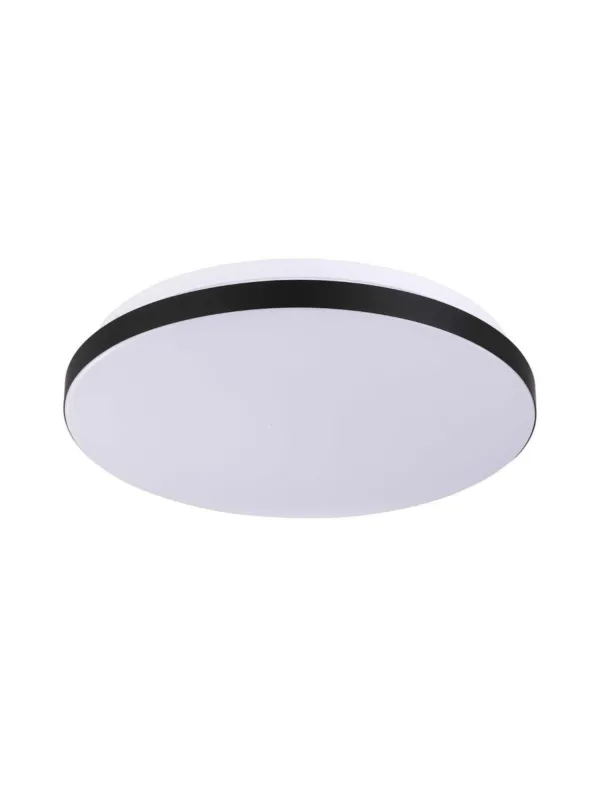 Bezpieczne zakupy Biały okrągły plafon mały 33 cm Babilon niski z czarną ramką LED 18W 4000K neutralna barwa