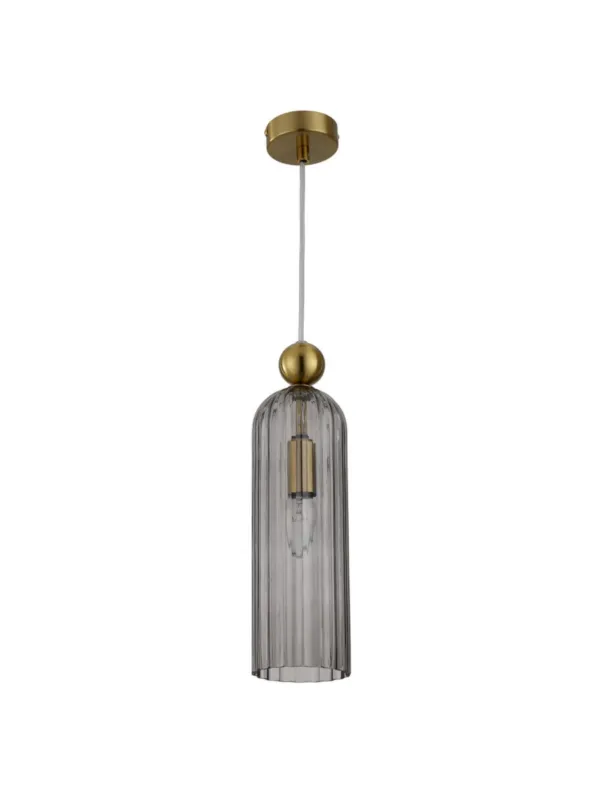 Pojedyncza lampa długi zwis Piega 1 z podłużnym szklanym przydymionym kloszem LP-939/1P smoked Szybka wysyłka