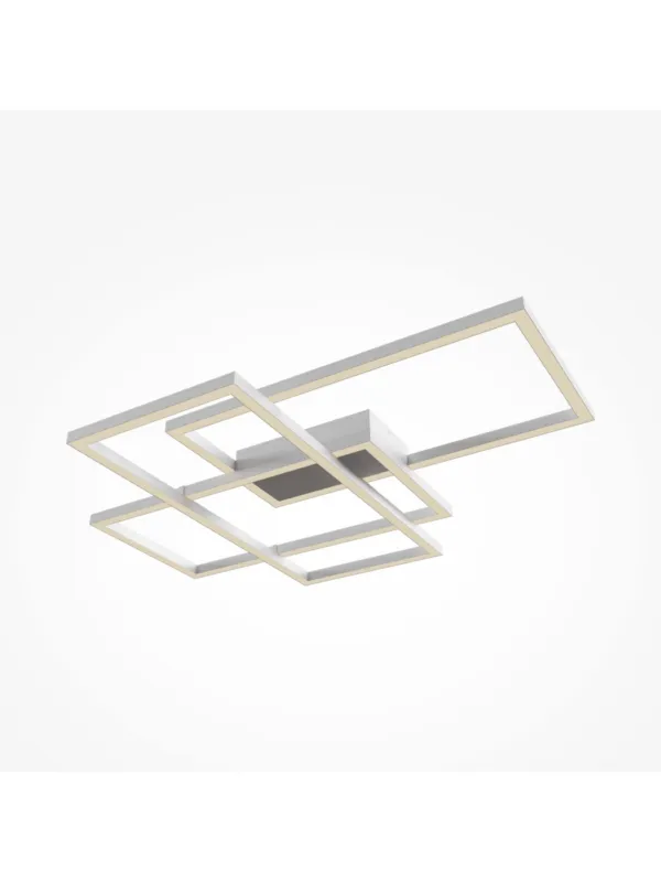 Do wyczerpania zapasów Plafon sufitowy Rida LED biały - geometryczne przenikające ramy CCT 3000/4000K