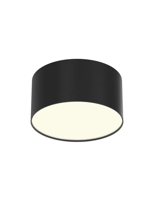 Bezpieczne zakupy Plafon LED Zon 12 cm – 560 lm, 12W, 3000K, 120°, z mleczną osłoną, mały, czarny - Maytoni