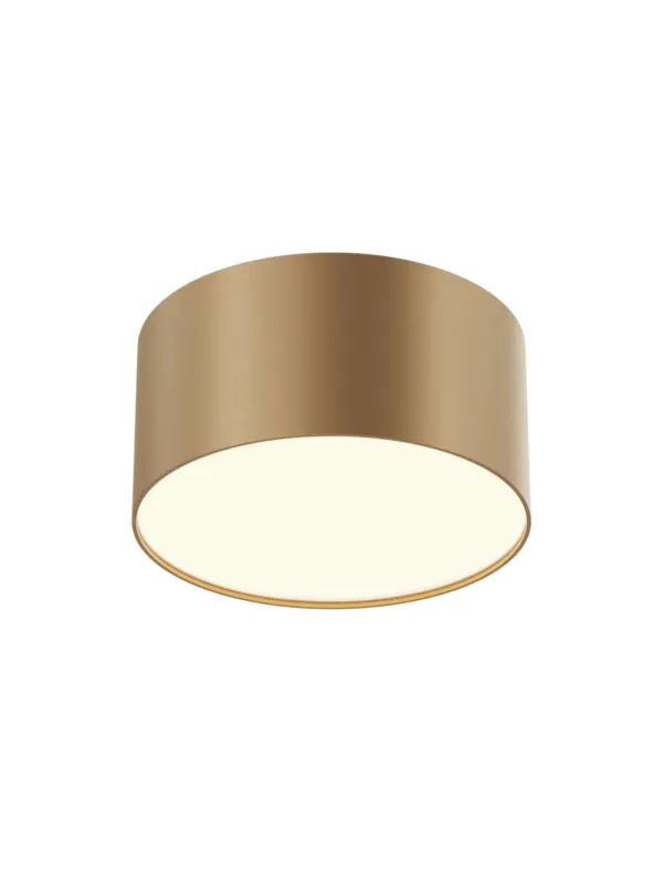 Zamów teraz Plafon LED Zon 12 cm – 680 lm, 12W, 3000K, 120°, z mleczną osłoną, mały, złoty - Maytoni