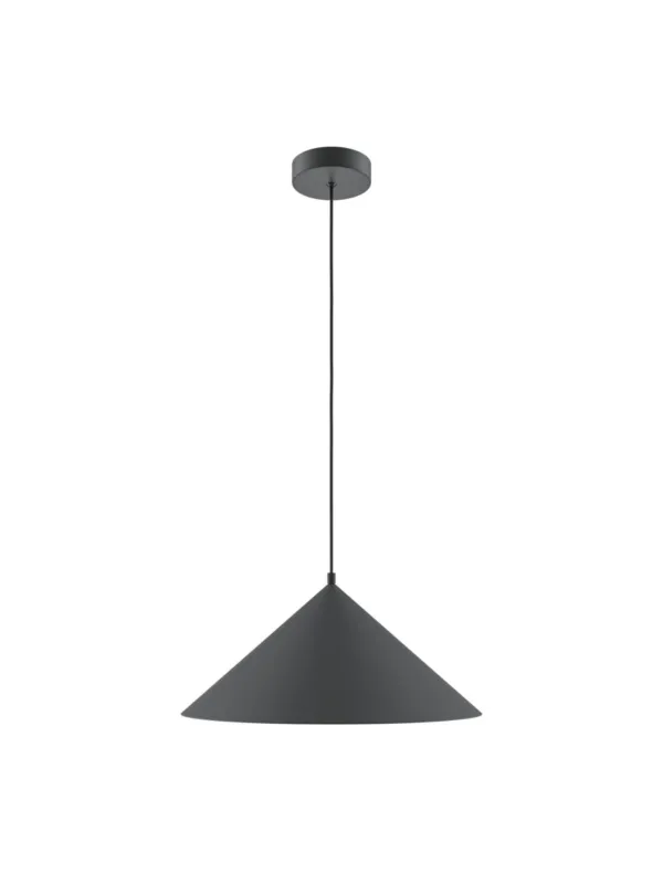 Bestseller Lampa wisząca Basic colors nad wyspę - czarna, metalowy stożkowy klosz