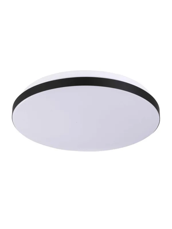 Biały okrągły plafon 38 cm Babilon niski z czarną ramką LED 24W 4000K neutralna barwa Bezpieczne zakupy
