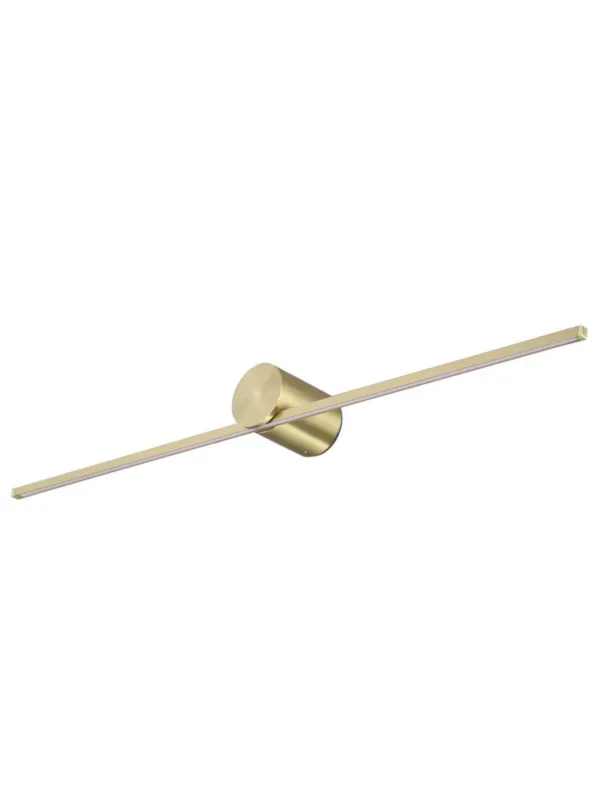 Złoty kinkiet typu podłużna listwa do salonu MODERN SLIM L 60 cm lampa ścienna obok fotela LED 8W 3000K Bezpieczne zakupy