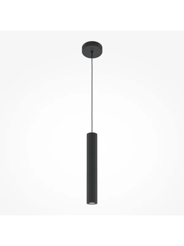 Ostatnia szansa Czarna lampa wisząca Pro Focus nad wyspę - metalowa tuba GU10 1-punktowa