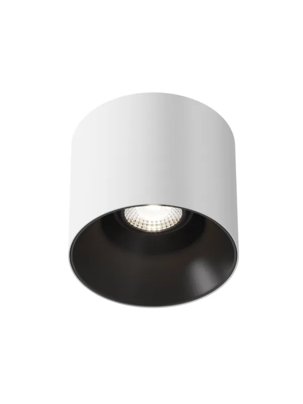 Oprawa sufitowa natynkowa LED Alfa – okrągła, tuba 12.5 cm, 25W, 4000K, kąt 60°, biało-czarna Ograniczona ilość