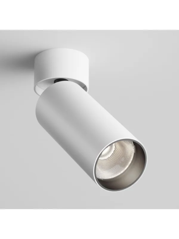 Oprawa sufitowa natynkowa LED Focus – okrągła, spot, regulowany, 12W, 4000K, kąt 50°, biały reflektor Nowy