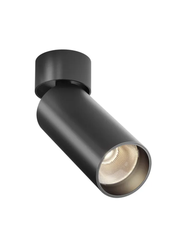 Bezpieczna płatność Oprawa sufitowa natynkowa LED Focus – okrągła, spot, regulowany, 12W, 3000K, kąt 50°, czarny reflektor