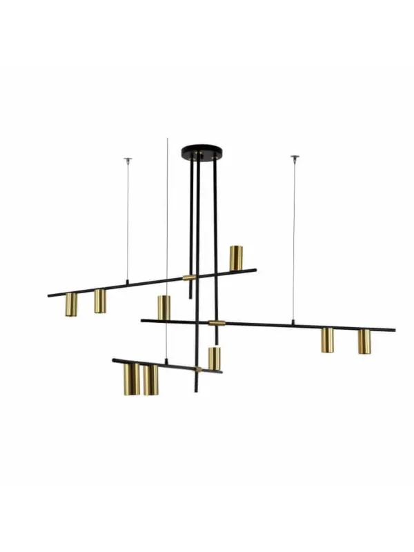 Zamów dziś Lampa do salonu wisząca nowoczesna Arizona 9 nad stolik złote tuby