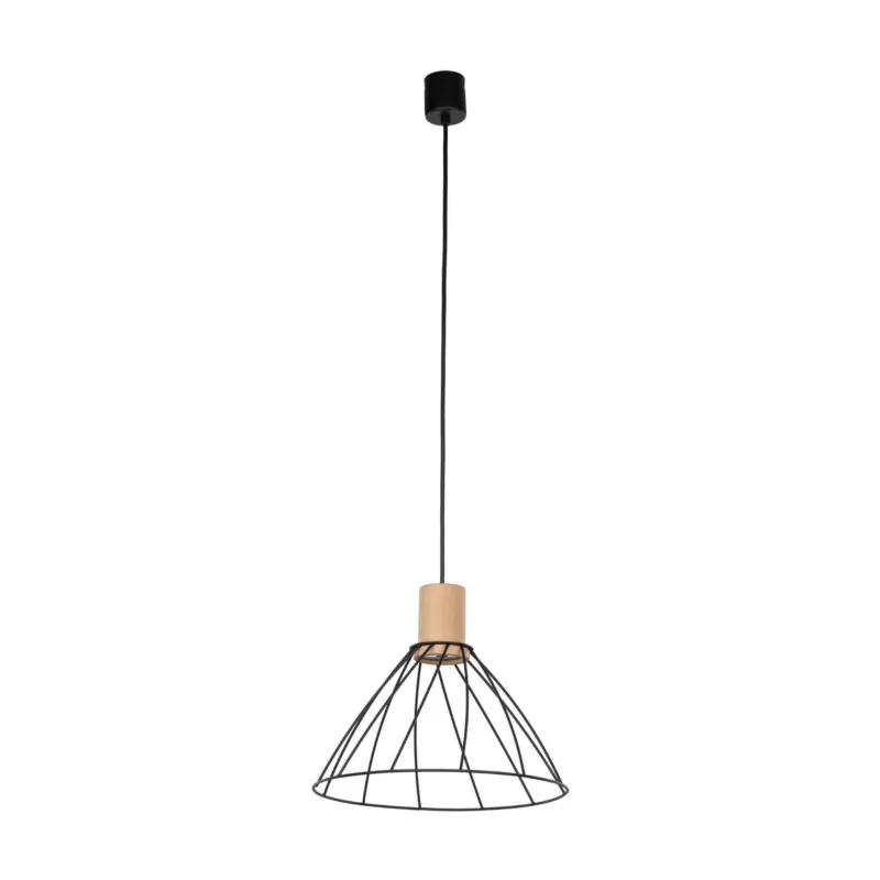 Zwis lampa wisząca czarna/sosna MODESTO WOOD w stylu retro na GU10 10156 TK Lighting Tylko dziś