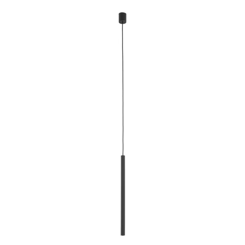 Szybka wysyłka Zwis, lampa wisząca wąska tubka z ryflowaną strukturą do salonu FERRO BLACK 500 1xG9 11421 TK Lighting