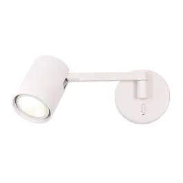 Zamów teraz LIGHT PRESTIGE LP-731N/1WL WH SNOW NEW 1XGU10 BIALY KINKIET Z WYSIEGNIKIEM