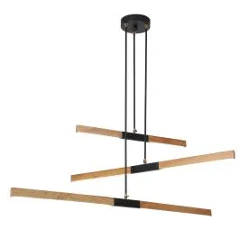 Łatwy zwrot LAMPA WISZĄCA LUGANO 3XLED BRĄZOWA/CZARNA LP-2828/3P