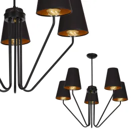 ŻYRANDOL VICTORIA BLACK 5XE27 Wysoka jakość
