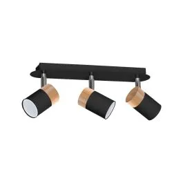Kup teraz LAMPA SUFITOWA JOKER BLACK/WOOD 3XGU10