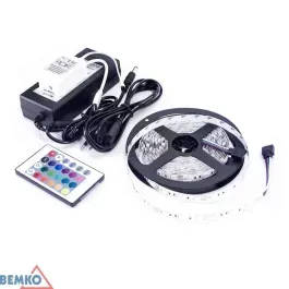 Taśma LED 12V 72W RGB 5m z Sterownikiem IP65 D87-ZW-5050-300-IP65-RGB Oferta czasowa