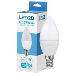 Kup teraz Żarówka LED Kobi E14 230V/8,5W 6500K 806lm LED2B KALSWE1485ZB