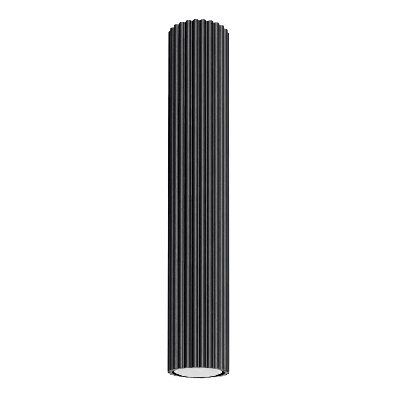 Lampa przysufitowa wydłużona tuba karbowana czarna do kuchni Gu10 Bestseller