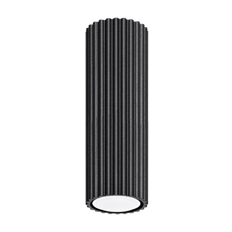 Lampa sufitowa do salonu kuchni czarna tubka karbowana Gu10 polska Wybór klientów