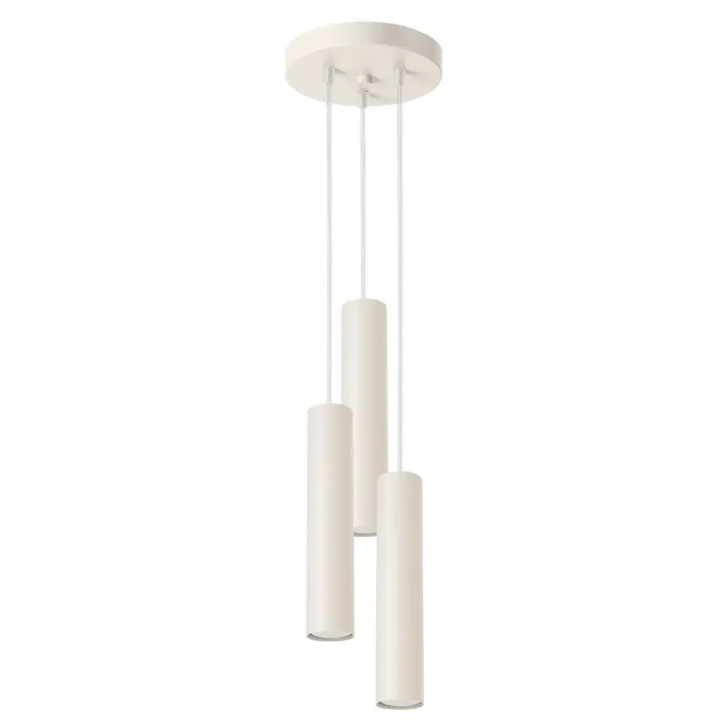 Cena promocyjna Lampa wisząca sufitowa 3 zwisające tuby Beżowa LAGOS