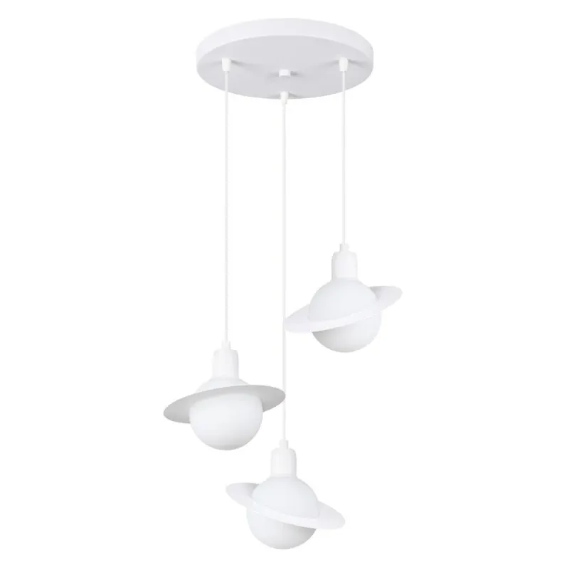 Dostępne od ręki Lampa wisząca HYPERION 3P biały Sollux SL.1357