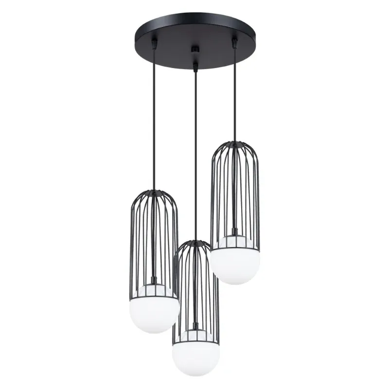 Lampa wisząca potrójna industrialne kule BRINA 3P czarna Sollux SL.1336 Sprawdź teraz