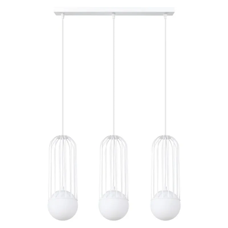 Wybór klientów Lampa wisząca ażurowe białe kule G9 BRINA 3L biała Sollux SL.1333