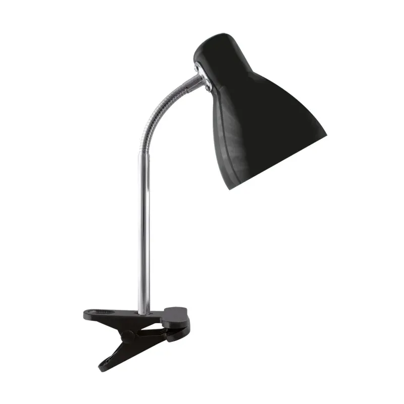 Wybór klientów 04500 Lampka na biurko czarna z klipsem E27 KATI BLACK IDEUS