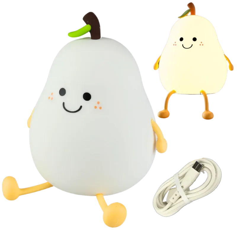 Lampka nocna do pokoju dziecięcego na ładowanie USB Gruszka Bestseller