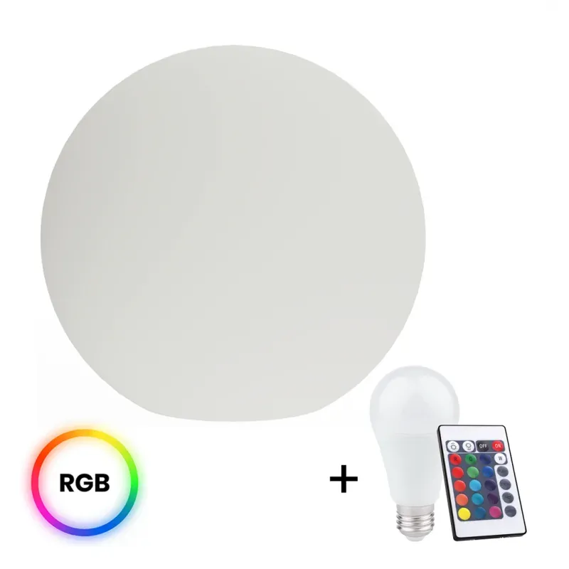Bezpieczna płatność EKO1366 Ogrodowa lampa kula FI400 + żarówka RGB A60 10W + pilot GLOBO EKO-LIGHT