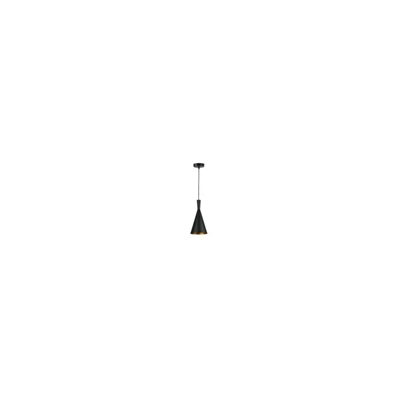Czarna lampa wisząca sufitowa ze złotym wnętrzem E27 PINIO 0028 LVT Zniżka