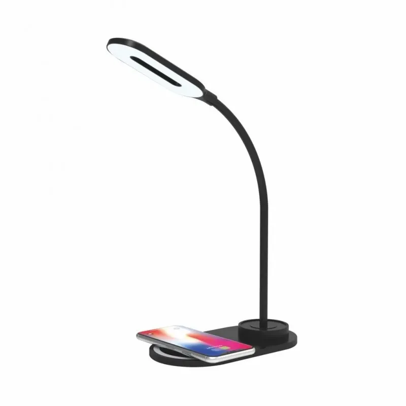 MA025E Lampka LED 2W zmienna barwa z ładowarką wireless czarna TINA NILSEN Bezpieczna płatność