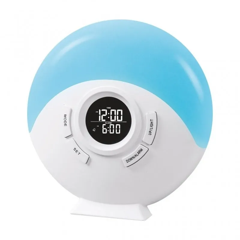 Promocja MA018 Lampka nocna LED 5W z radiobudzikiem i zegarem RGB MAGIC FUN NILSEN