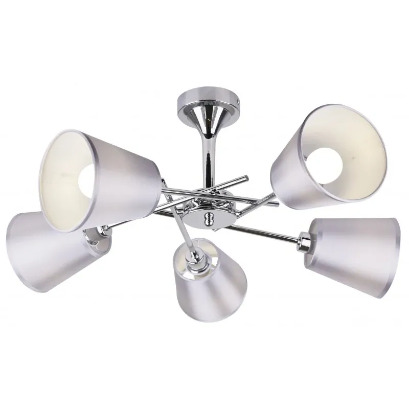 VOX LAMPA WISZĄCA 5X40W E14 CHROM Z ABAŻUREM Dodaj do koszyka