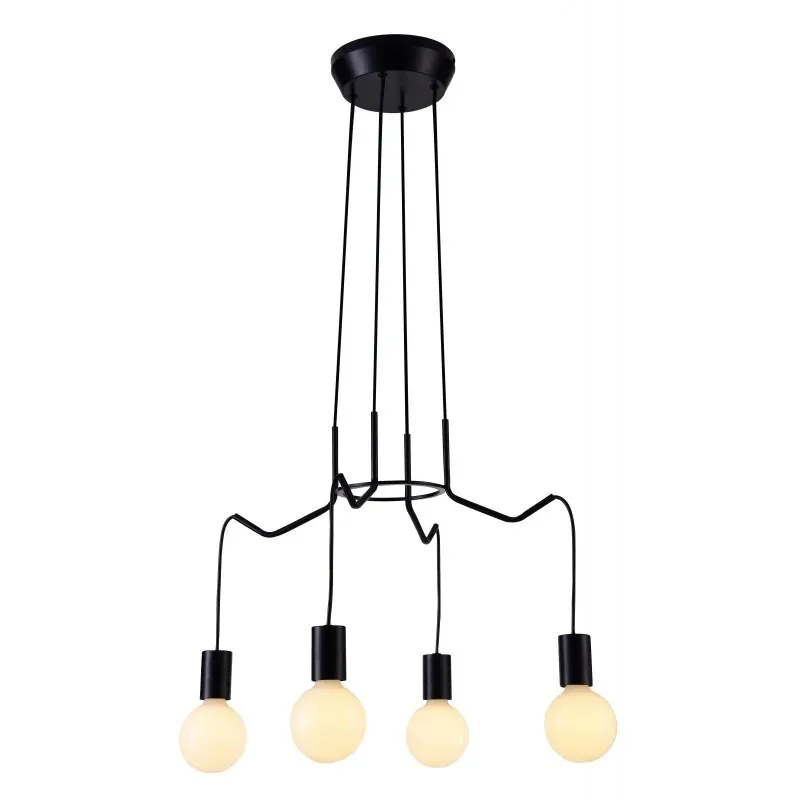 BASSO LAMPA WISZĄCA 4X40W E27 CZARNY MATOWY Do wyczerpania zapasów